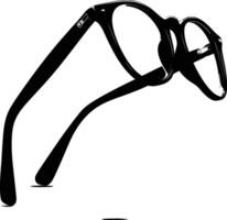 AI generated Silhouette glasses for reading black color only vector