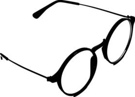 AI generated Silhouette glasses for reading black color only vector