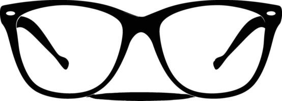 AI generated Silhouette glasses for reading black color only vector