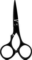 AI generated Silhouette shaving scissors black color only vector