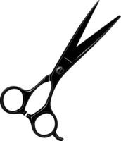 AI generated Silhouette shaving scissors black color only vector