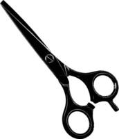 AI generated Silhouette shaving scissors black color only vector