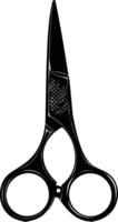 AI generated Silhouette shaving scissors black color only vector