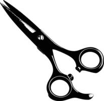 AI generated Silhouette shaving scissors black color only vector