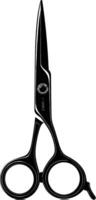 AI generated Silhouette shaving scissors black color only vector