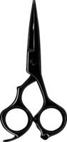 AI generated Silhouette shaving scissors black color only vector