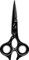 AI generated Silhouette shaving scissors black color only vector