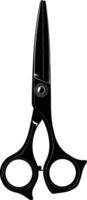 AI generated Silhouette shaving scissors black color only vector