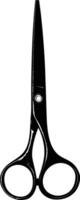 AI generated Silhouette shaving scissors black color only vector