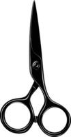 AI generated Silhouette shaving scissors black color only vector