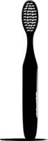 AI generated Silhouette toothbrush black color only vector
