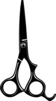 AI generated Silhouette shaving scissors black color only vector