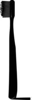 AI generated Silhouette toothbrush black color only vector