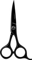 AI generated Silhouette shaving scissors black color only vector