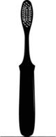 AI generated Silhouette toothbrush black color only vector