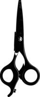 AI generated Silhouette shaving scissors black color only vector