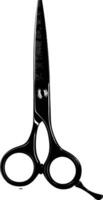 AI generated Silhouette shaving scissors black color only vector