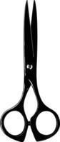 AI generated Silhouette shaving scissors black color only vector