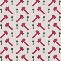 Hammer vector Illustration repeating trendy cute pattern colorful paper print