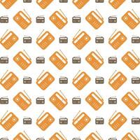 Radio fabric wallpaper repeating trendy pattern vector illustration background