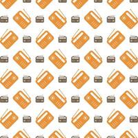 Radio fabric wallpaper repeating trendy pattern vector illustration background