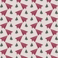 Paper Plane vector Illustration repeating trendy cute pattern colorful paper print