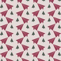 Paper Plane vector Illustration repeating trendy cute pattern colorful paper print