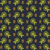 Broadcast trendy repeating pattern in dark background vector illustration