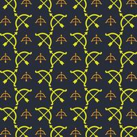 Bow trendy repeating pattern in dark background vector illustration