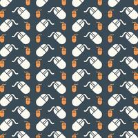 Mouse fabric wallpaper repeating trendy pattern vector illustration grey background