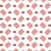 Briefcase pink repeating trendy pattern beautiful vector illustration background