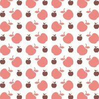 Apple pink repeating trendy pattern beautiful vector illustration background