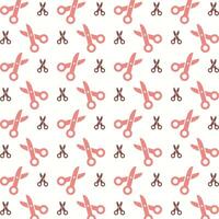Scissor pink repeating trendy pattern beautiful vector illustration background