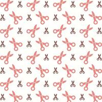 Scissor pink repeating trendy pattern beautiful vector illustration background