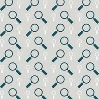 Magnifying glass icon blue repeating trendy pattern colorful vector illustration background