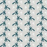 Palm Tree icon blue repeating trendy pattern colorful vector illustration background