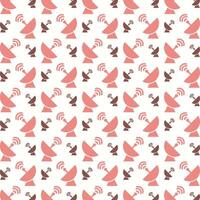 Satellite Dish pink repeating trendy pattern beautiful vector illustration background