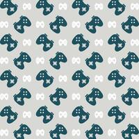 Video Game icon blue repeating trendy pattern colorful vector illustration background