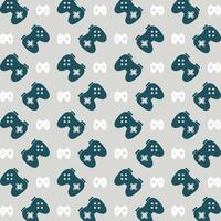 Video Game icon blue repeating trendy pattern colorful vector illustration background