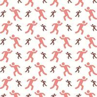 Runner icon pink repeating trendy pattern beautiful vector illustration background