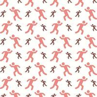 Runner icon pink repeating trendy pattern beautiful vector illustration background