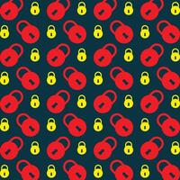 Lock repeating trendy pattern beautiful vector illustration dark blue background