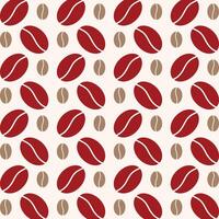 Coffee beans red icon valentine style trendy repeating pattern vector illustration background