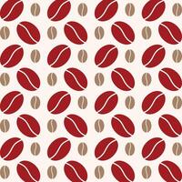 Coffee beans red icon valentine style trendy repeating pattern vector illustration background