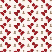 Human red icon valentine style trendy repeating pattern vector illustration background