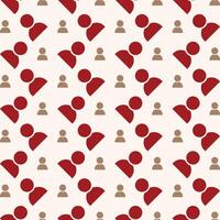 Human red icon valentine style trendy repeating pattern vector illustration background