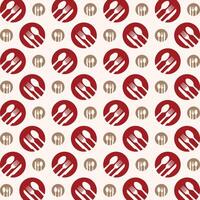 Spoon, fork and knife red icon valentine style trendy repeating pattern vector illustration