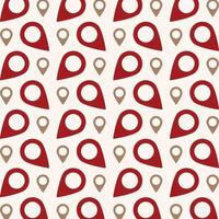 Location pointer red icon valentine style trendy repeating pattern vector illustration background