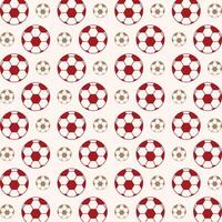 Soccer Football red icon valentine style trendy repeating pattern vector illustration background