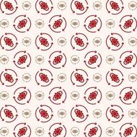 Process red icon valentine style trendy repeating pattern vector illustration background